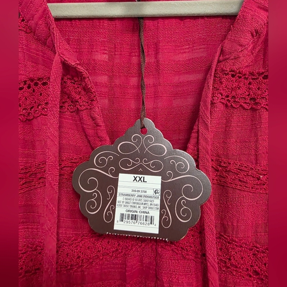 Knox Rose Red Tiered Tassel V-Neck Women's Mini Dress BNWT Size XXL - Picture 4 of 7